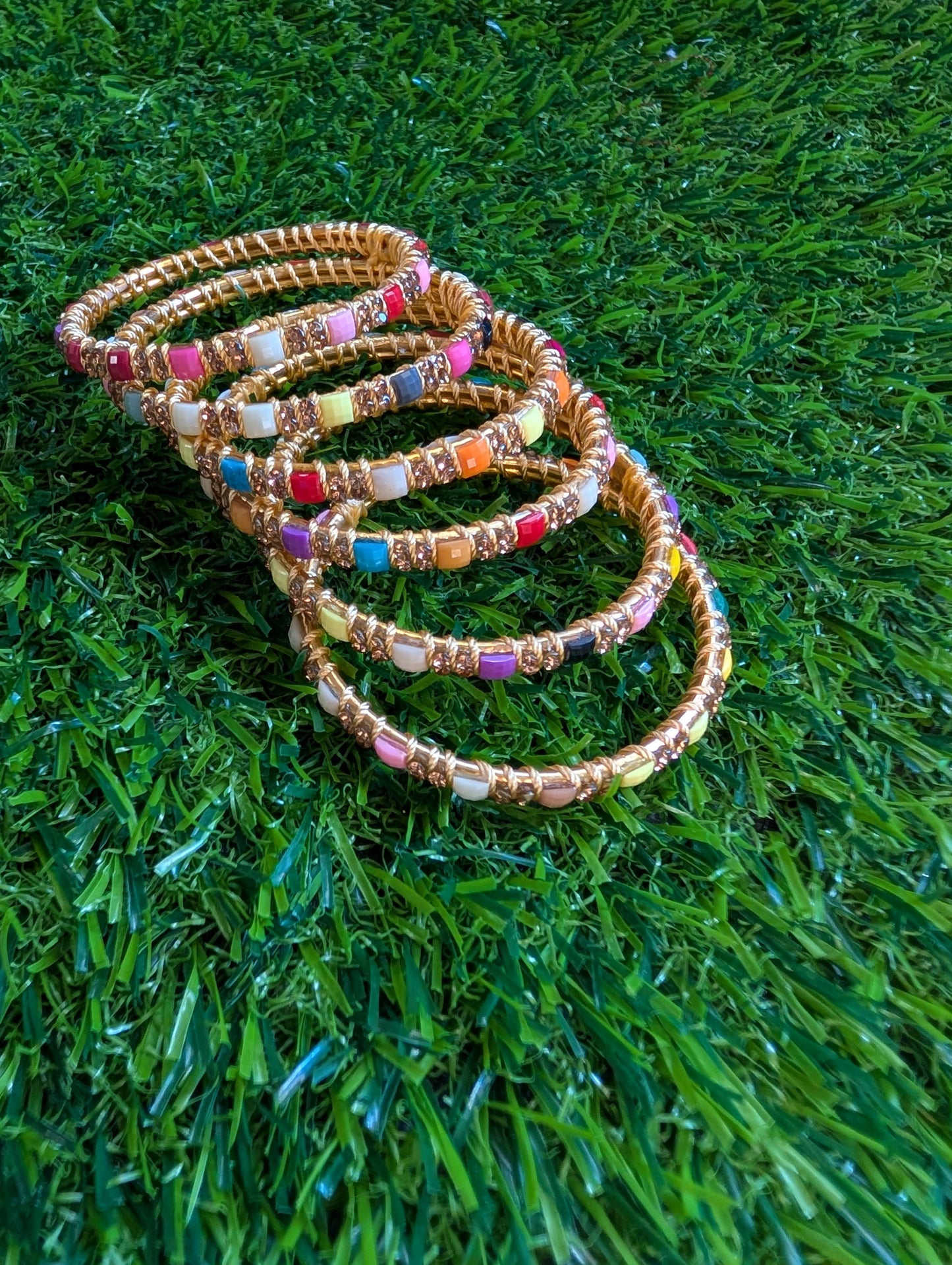 Multi beads thread bangles