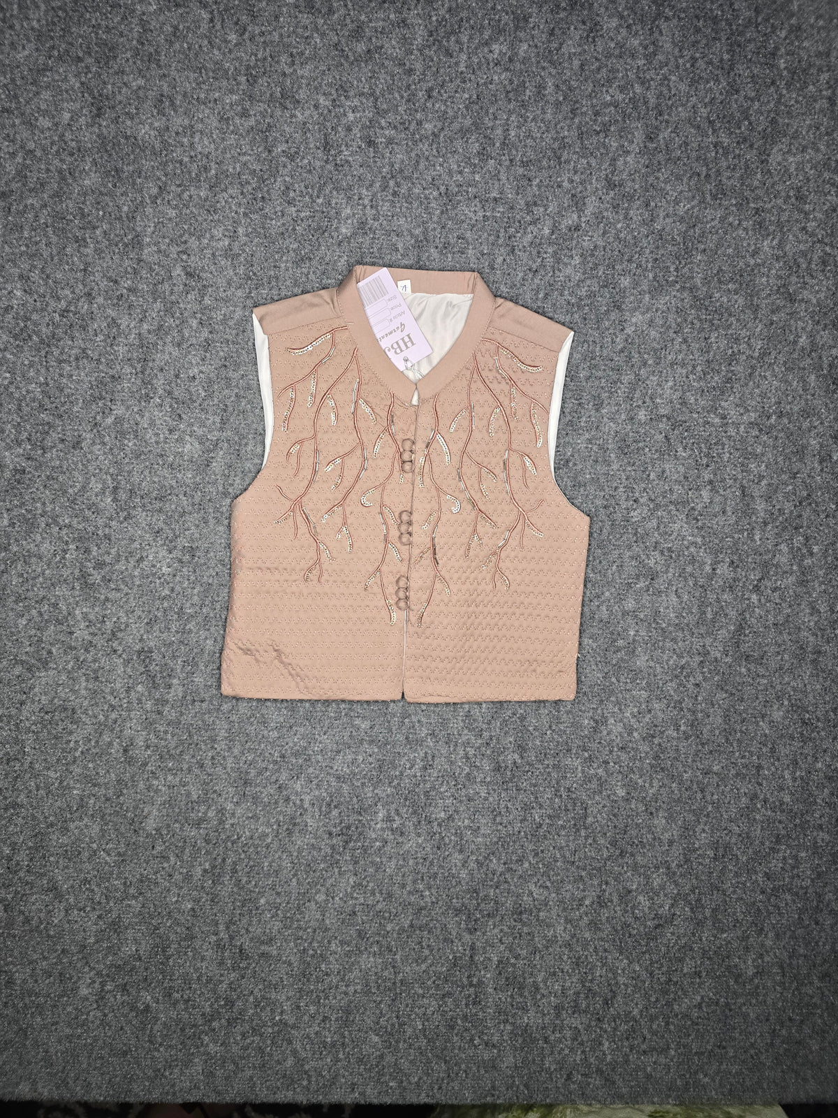 Classic Mauve Embroidered Waistcoat & Kurta Set for Boys