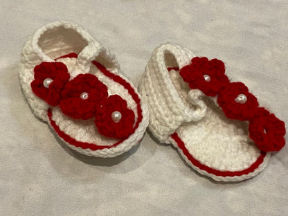 Handmade footwear for baby girls