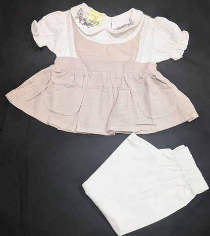 Stylish embroidered frocks for kids, with pants