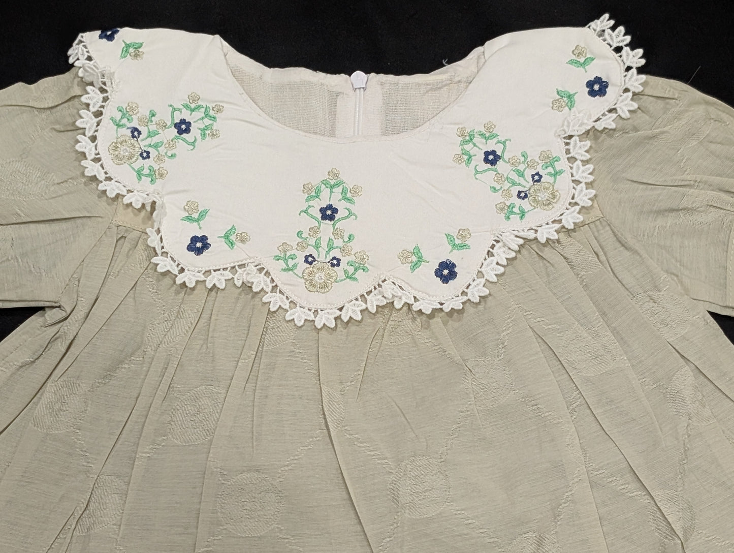 Stylish cotton embroidered frock and pajama sets for baby girls