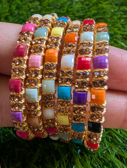 Multi beads thread bangles