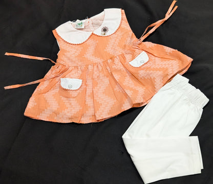 Kids girls cotton frock with pants