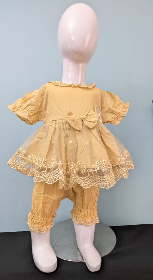 Infant lawn stylish frock with matching pyajama