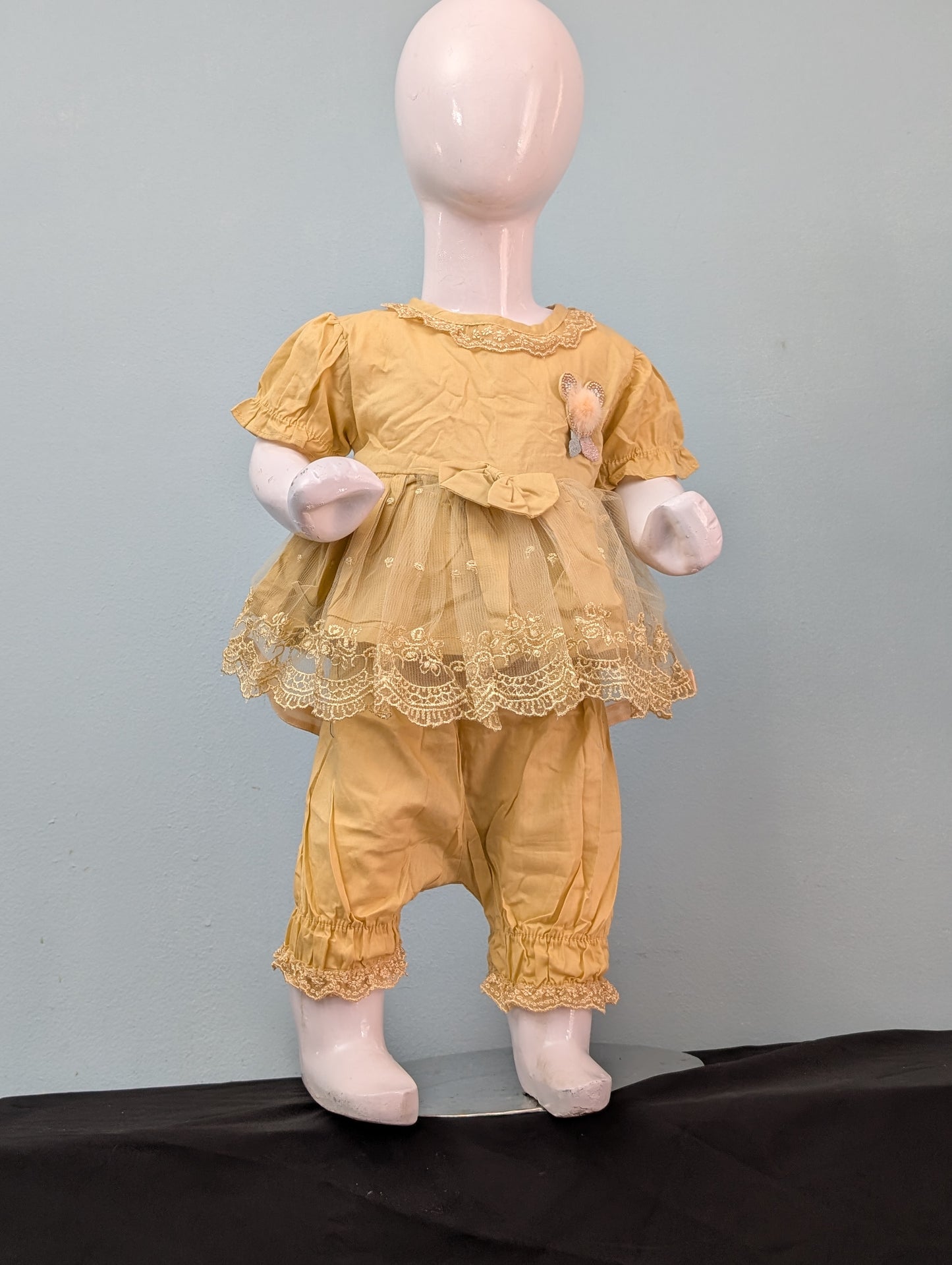 Infant lawn frock with trouser