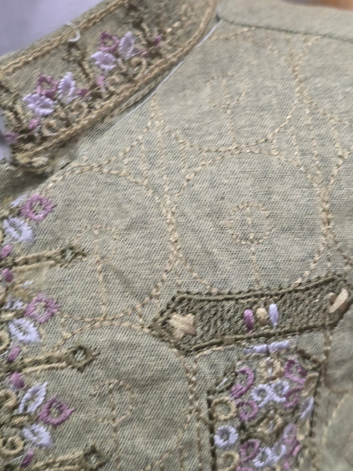 Infant viscose embroidered kurta pyjama with embroidered waistcoat