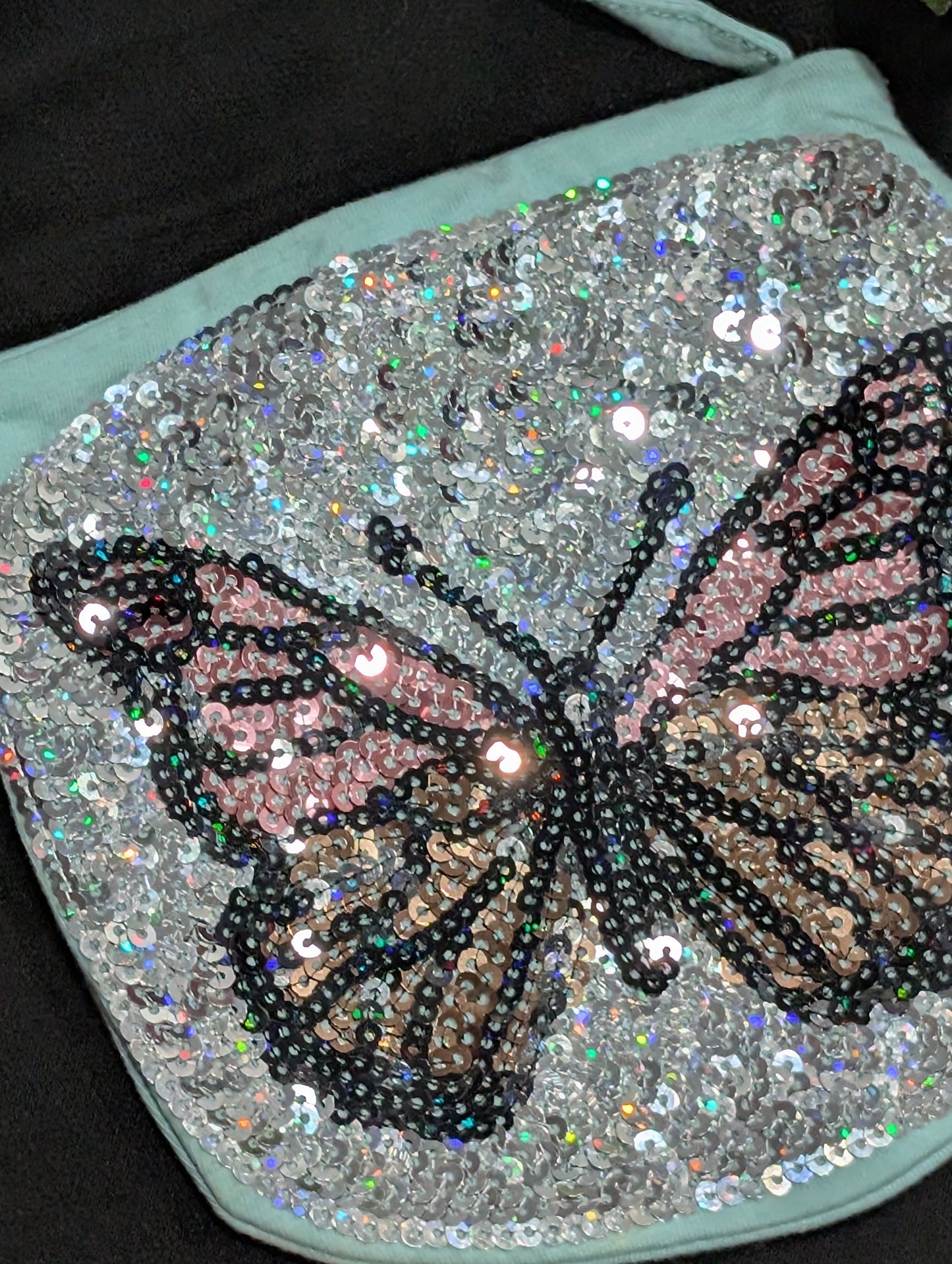 Butterfly motif shimmery bags for girls