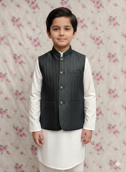Boys jacquard Waistcoat
