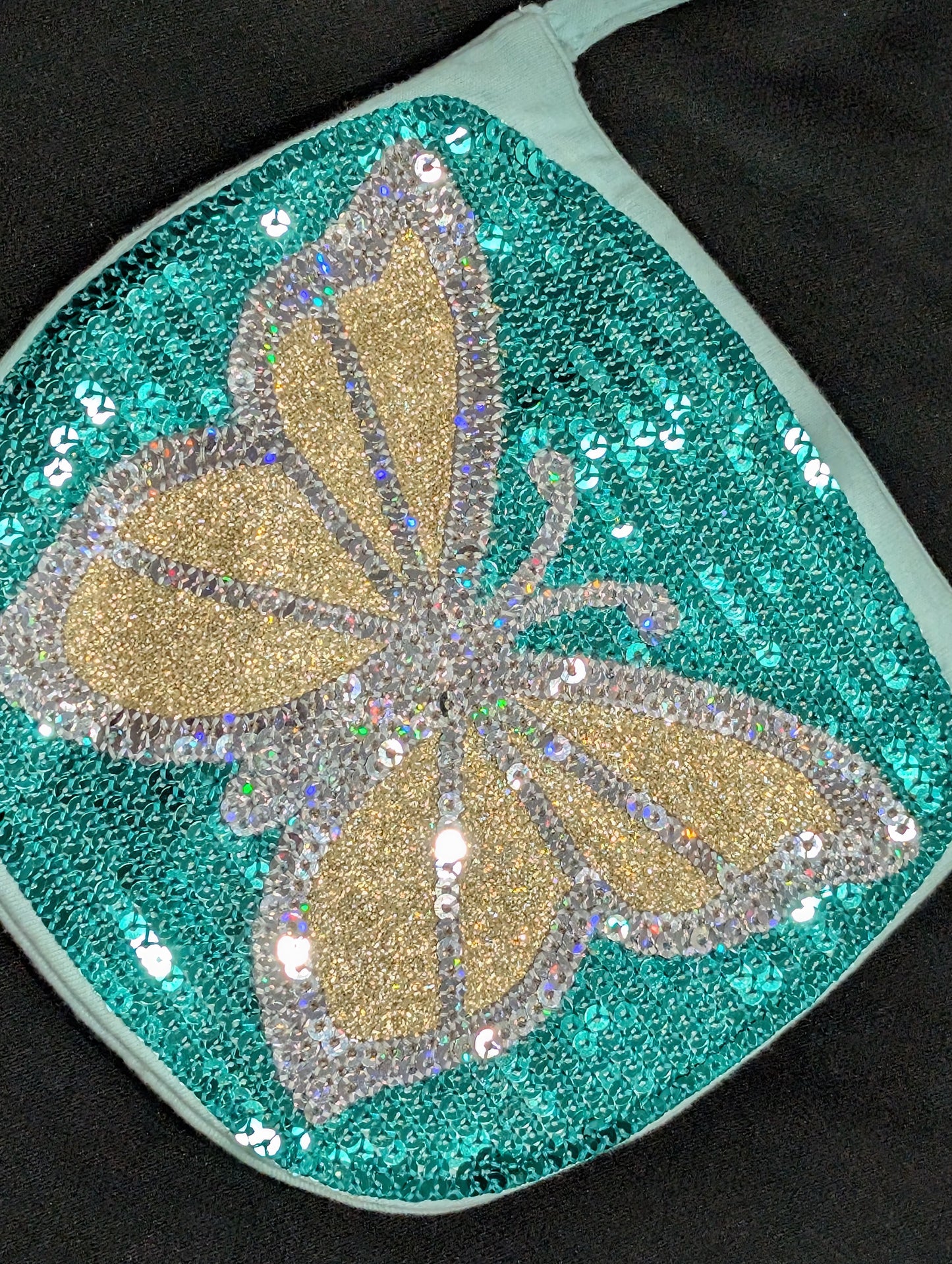 Girls' butterfly motif shimmery bags