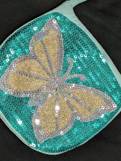 Girls' butterfly motif shimmery bags
