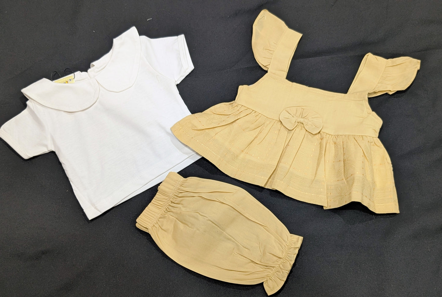 Baby girl cotton frocks and pant sets with inner