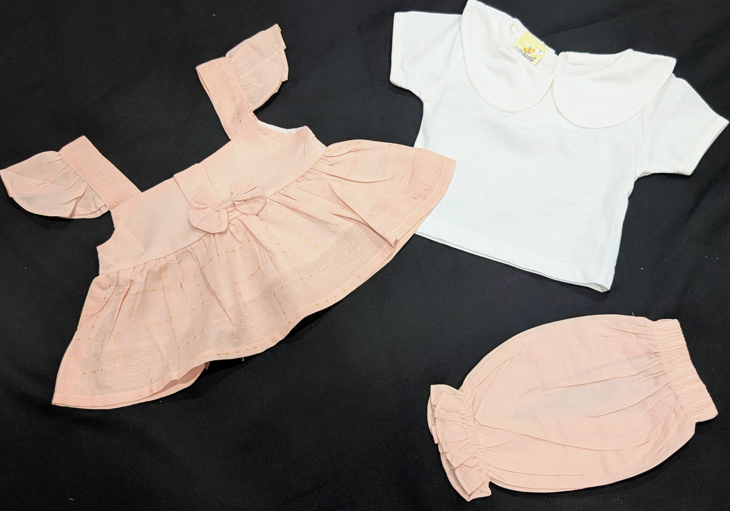 Baby girl cotton frocks and pant sets with inner