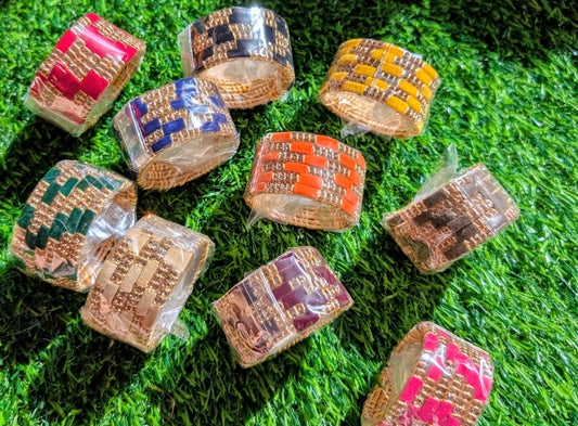 Thread velvet bangles