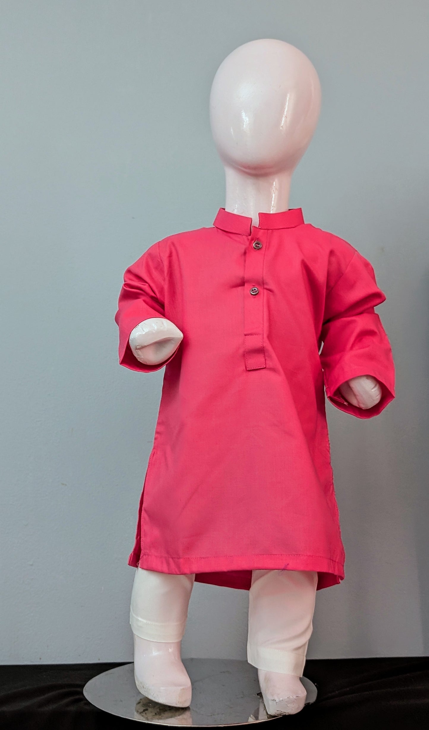Infant cotton kurta with white trouser
