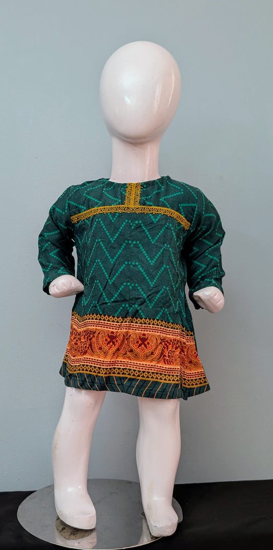 Infant linen printed shirt