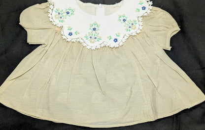 Stylish cotton embroidered frock and pajama sets for baby girls